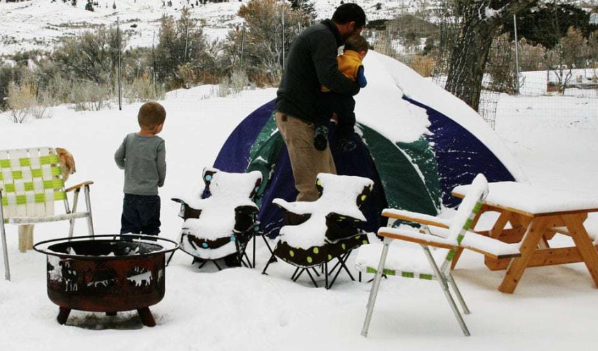 Kid-Friendly Winter Campsite